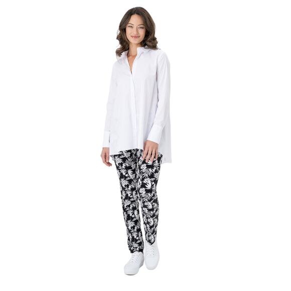 Renuar Gathered Back Big Shirt bone color NWT Size large - Picture 7 of 7